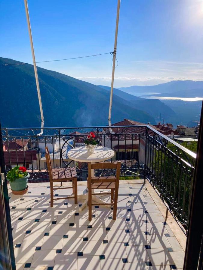 Apartmán Delphi Celebrity V I P The Navel Of The Earth, Center-Delphi-Penthouse Galaxy&Sky Panoramic View, Harmony&Yoga Exteriér fotografie