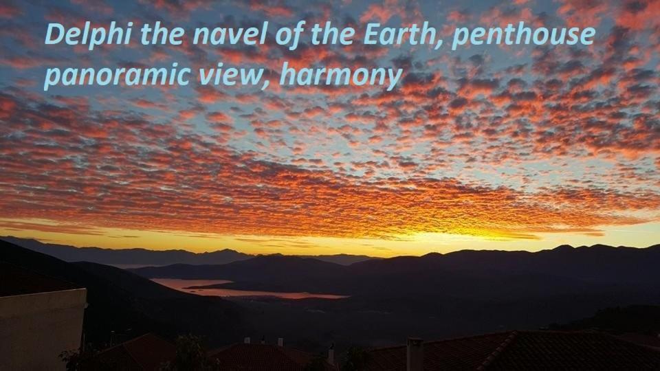 Apartmán Delphi Celebrity V I P The Navel Of The Earth, Center-Delphi-Penthouse Galaxy&Sky Panoramic View, Harmony&Yoga Exteriér fotografie